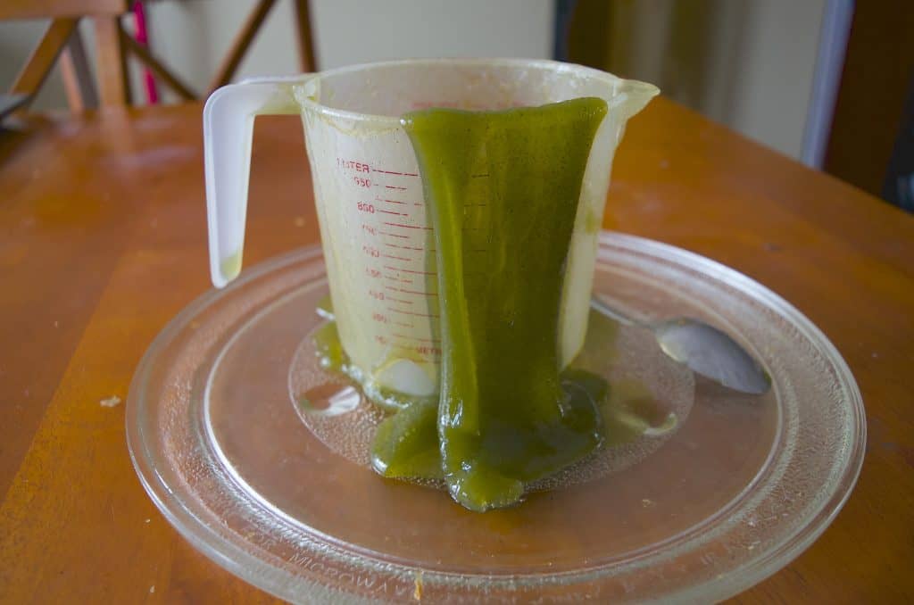cup of green metamucil Slime Recipe - TMNT Party Idea