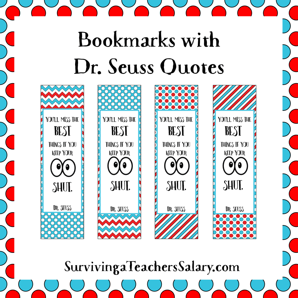 Dr. Seuss Printable READING Log, Bookmarks, and Award Certificates