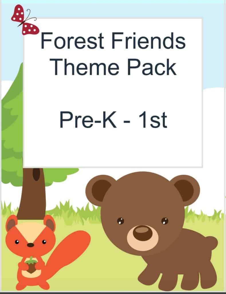 woodland forest preschool printable