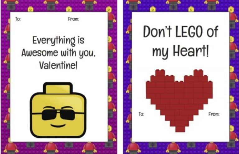 Printable LEGO Valentine’s Day Cards