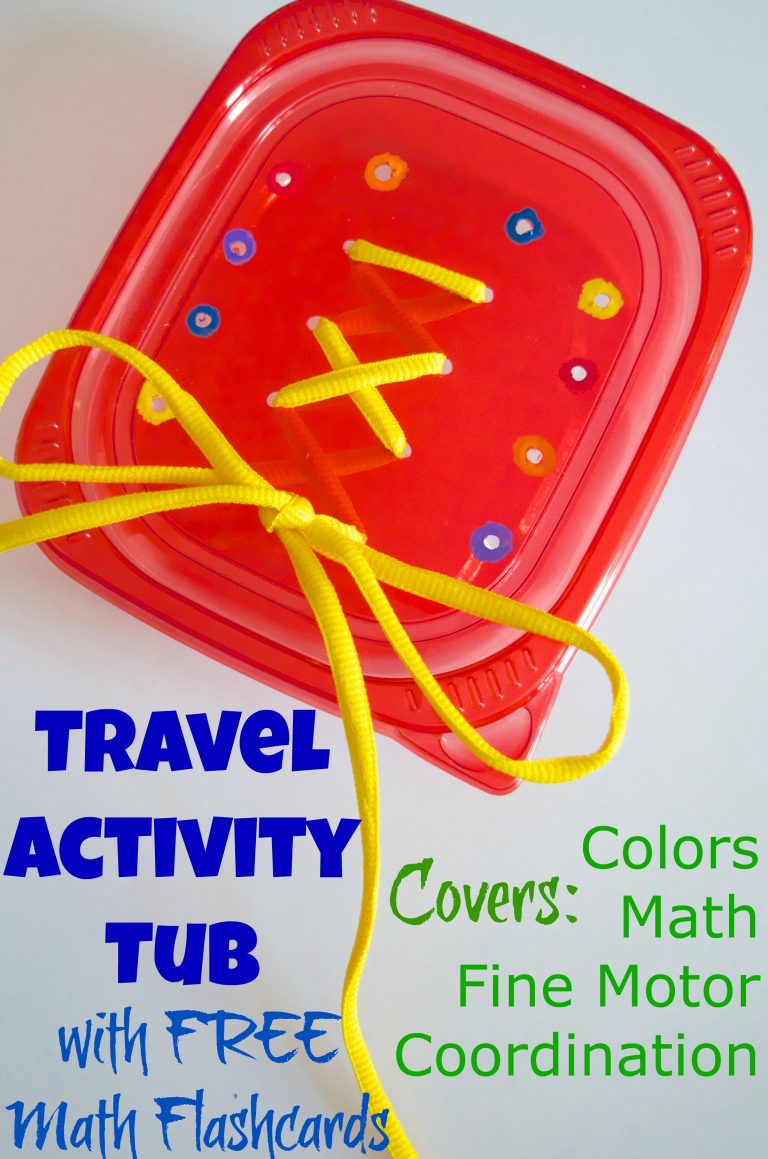 Fine Motor Skills, Color & Math Activity Travel Tub