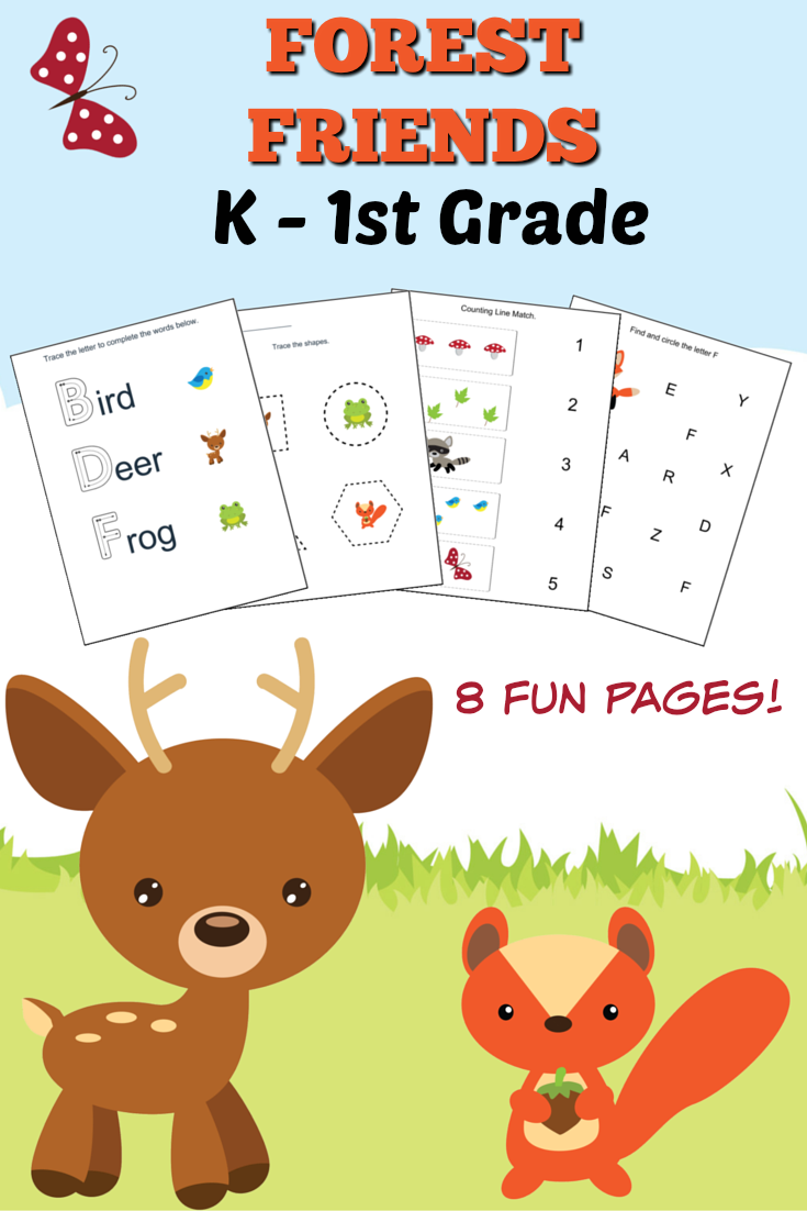 Woodlands Forest Friends Printable Preschool Set