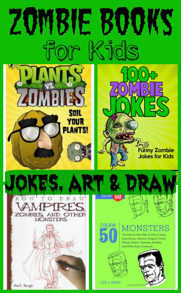 Zombie Books for Kids Jokes, Art, Draw