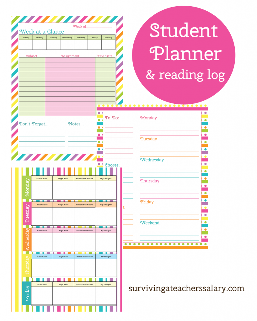 Printable Student Planner And Reading Log gehaltsharmonisierung-marold-personalberatung-managementberatung