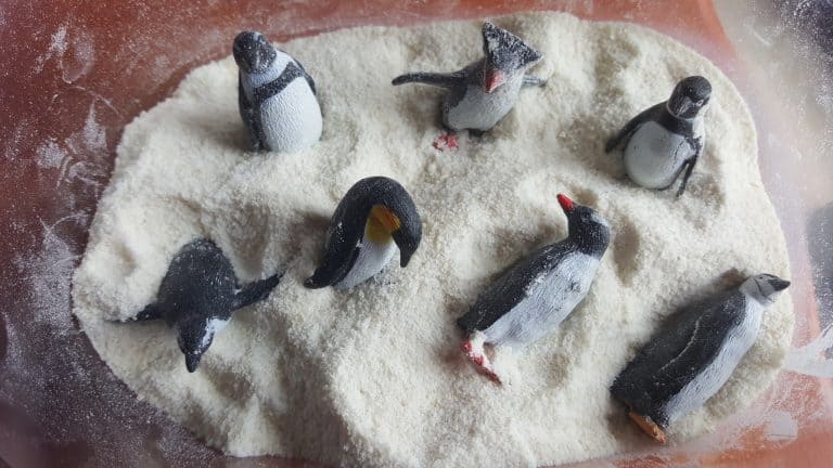 Edible Sensory Bin Alternatives to Snow for Pretend Play