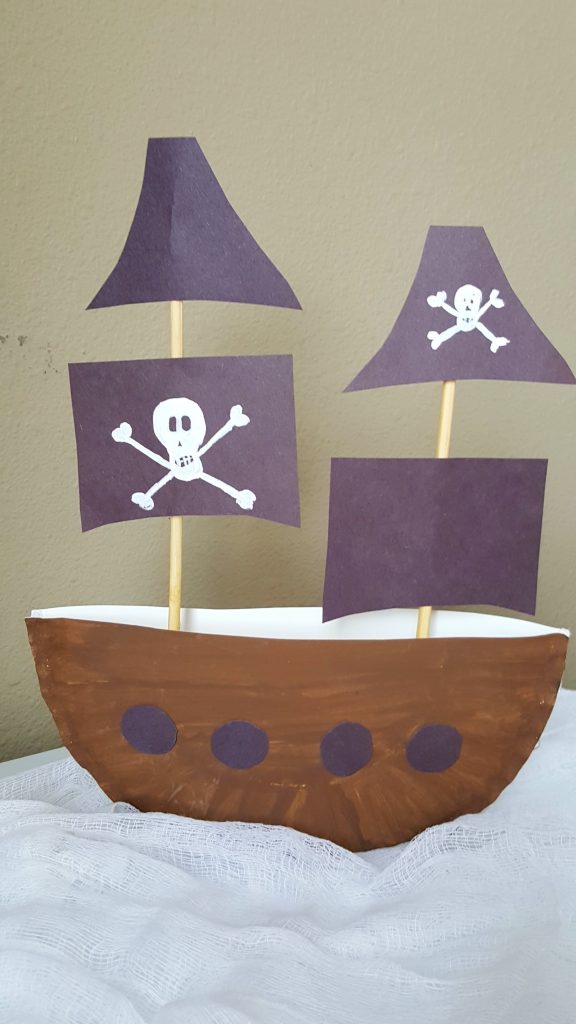 3d pirate ship paper plate craft