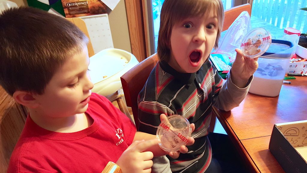 kids doing Steve Spangler Science Club Kit Review