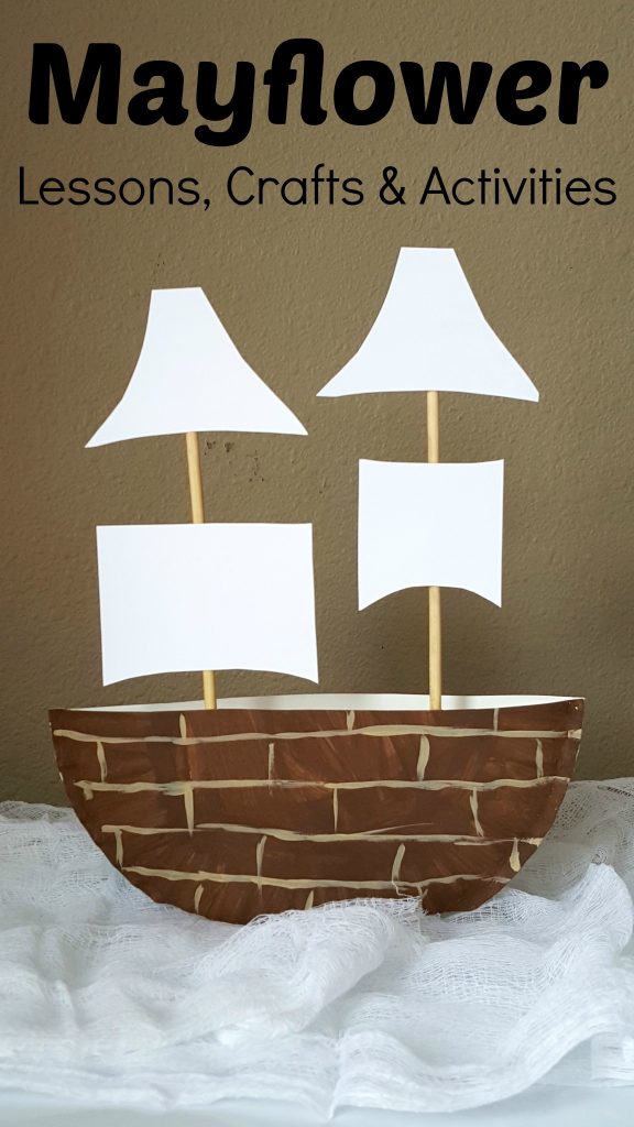 Mayflower boat paper plate craft