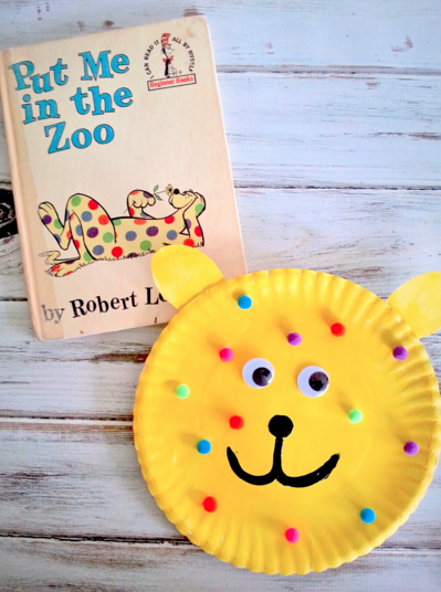 Put Me in the Zoo Children's Book Paper Plate Craft for Preschool