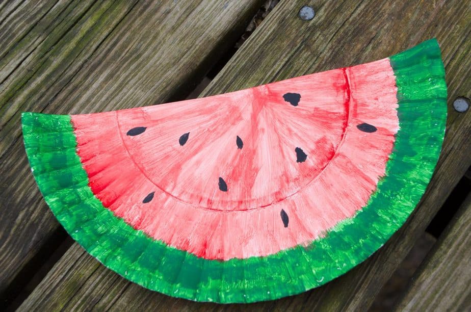 Watermelon Paper Plate Craft & 20+ Watermelon Recipes & DIY Activities