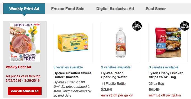 Hy-Vee online grocery shopping ad