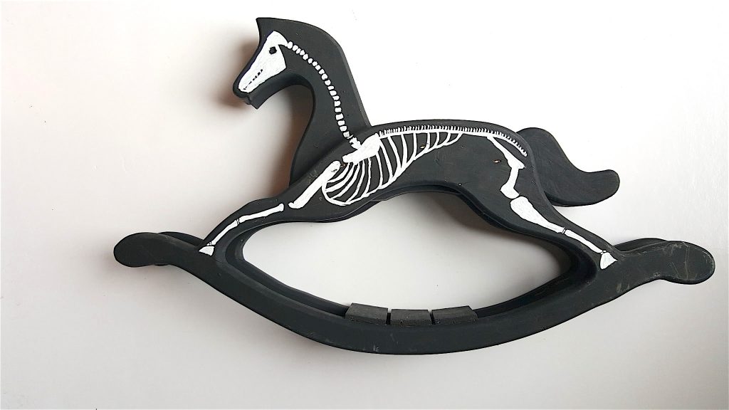 DIY Bones Horse Skeleton Rocker Halloween Home Decoration