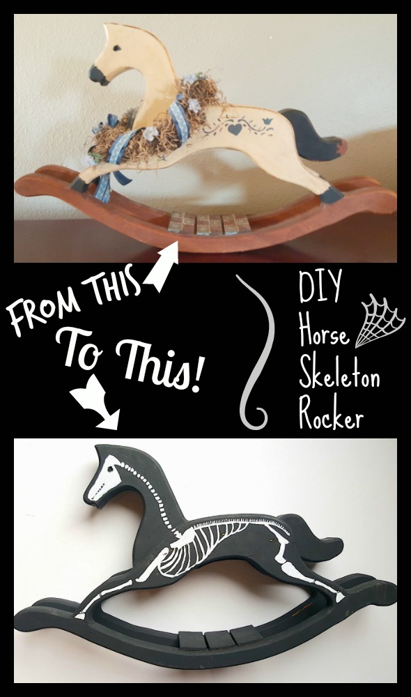 DIY Horse Skeleton Rocker Halloween Home Decoration