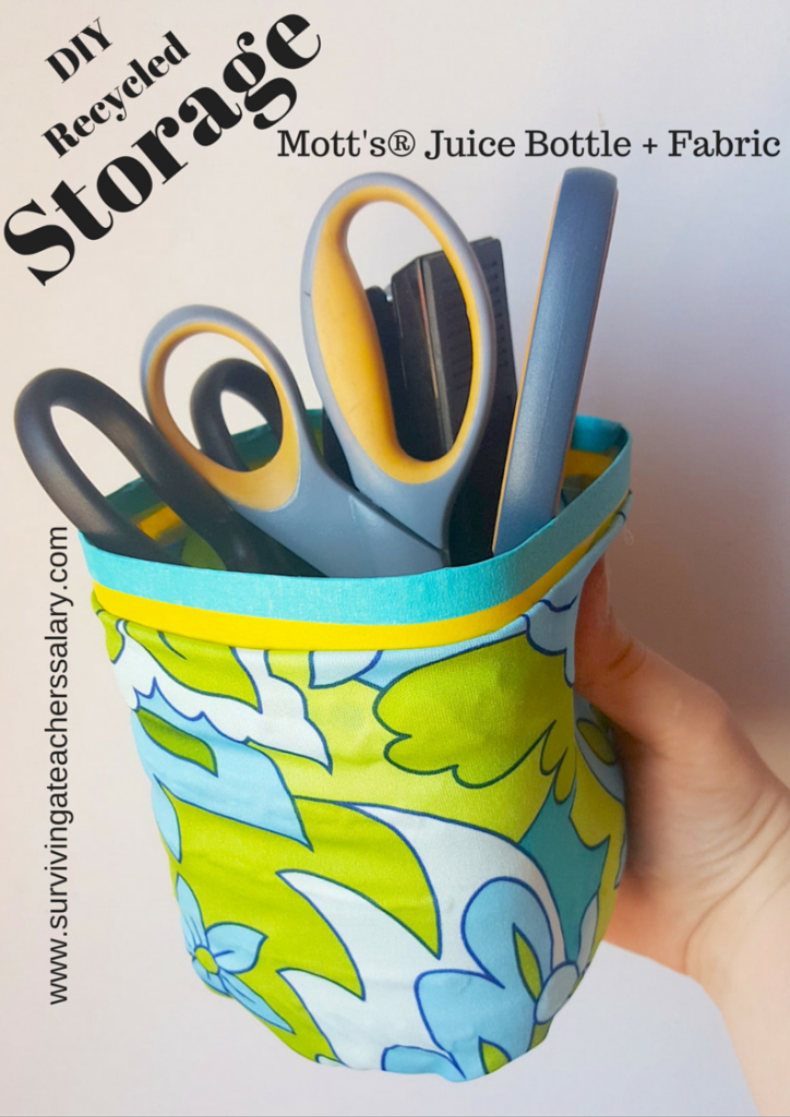 DIY Recycled Mott's® Juice Bottle Storage Container