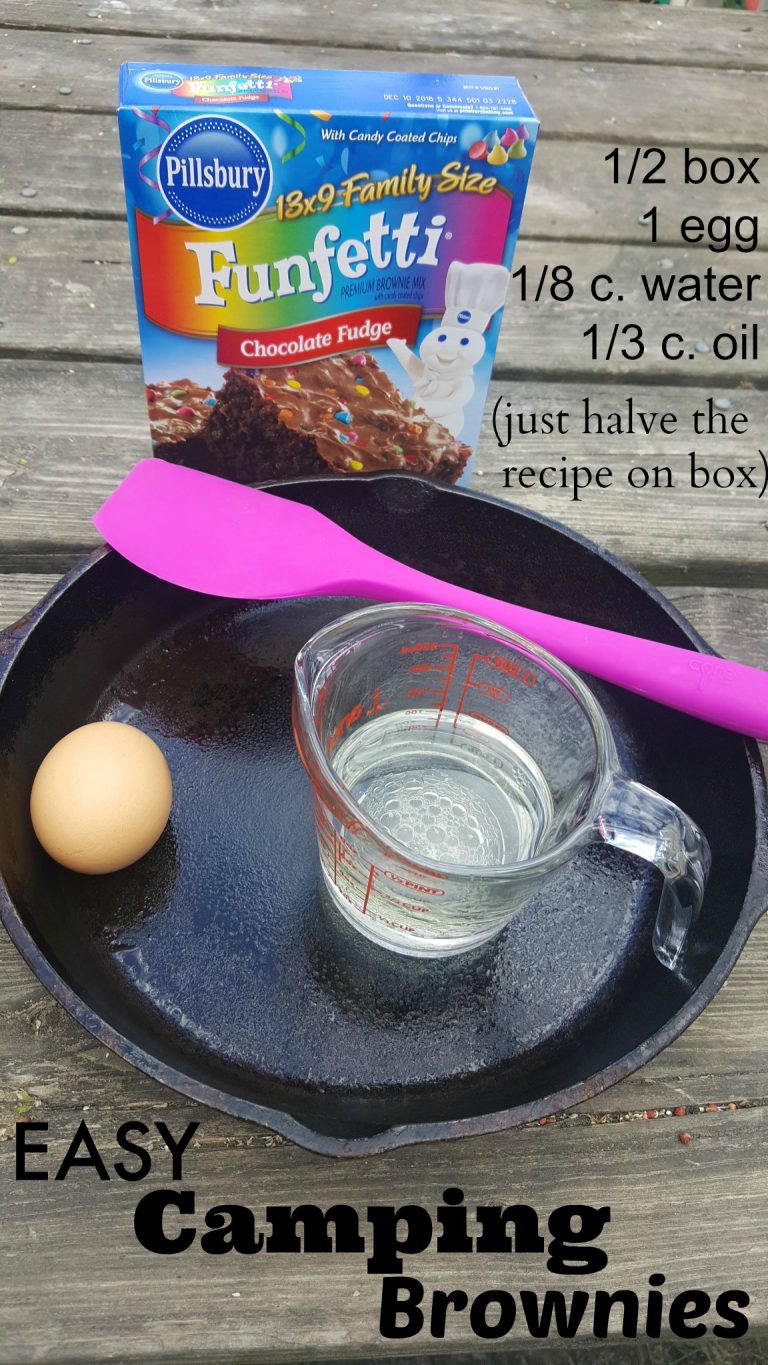 Cast Iron Skillet Campfire Brownies Camping Recipe