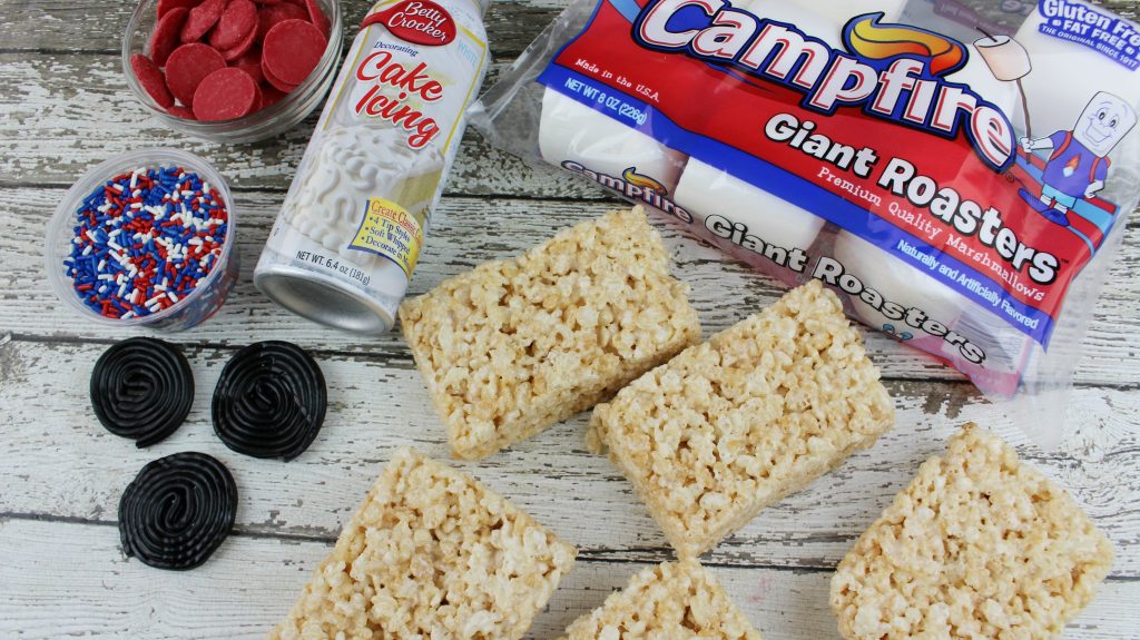 4th of July Edible Firecracker Rice Krispies Recipe