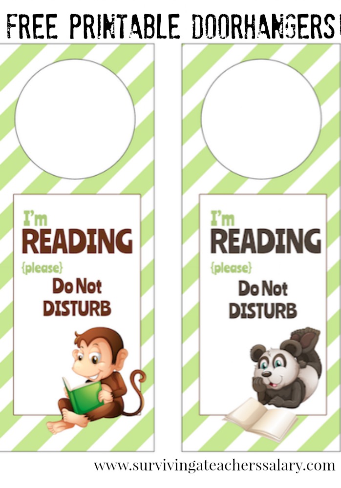 I’m Reading Printable Door Hanger for Book Nooks