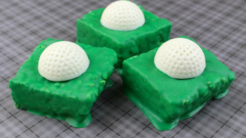 hole in one golf ball rice krispies treat