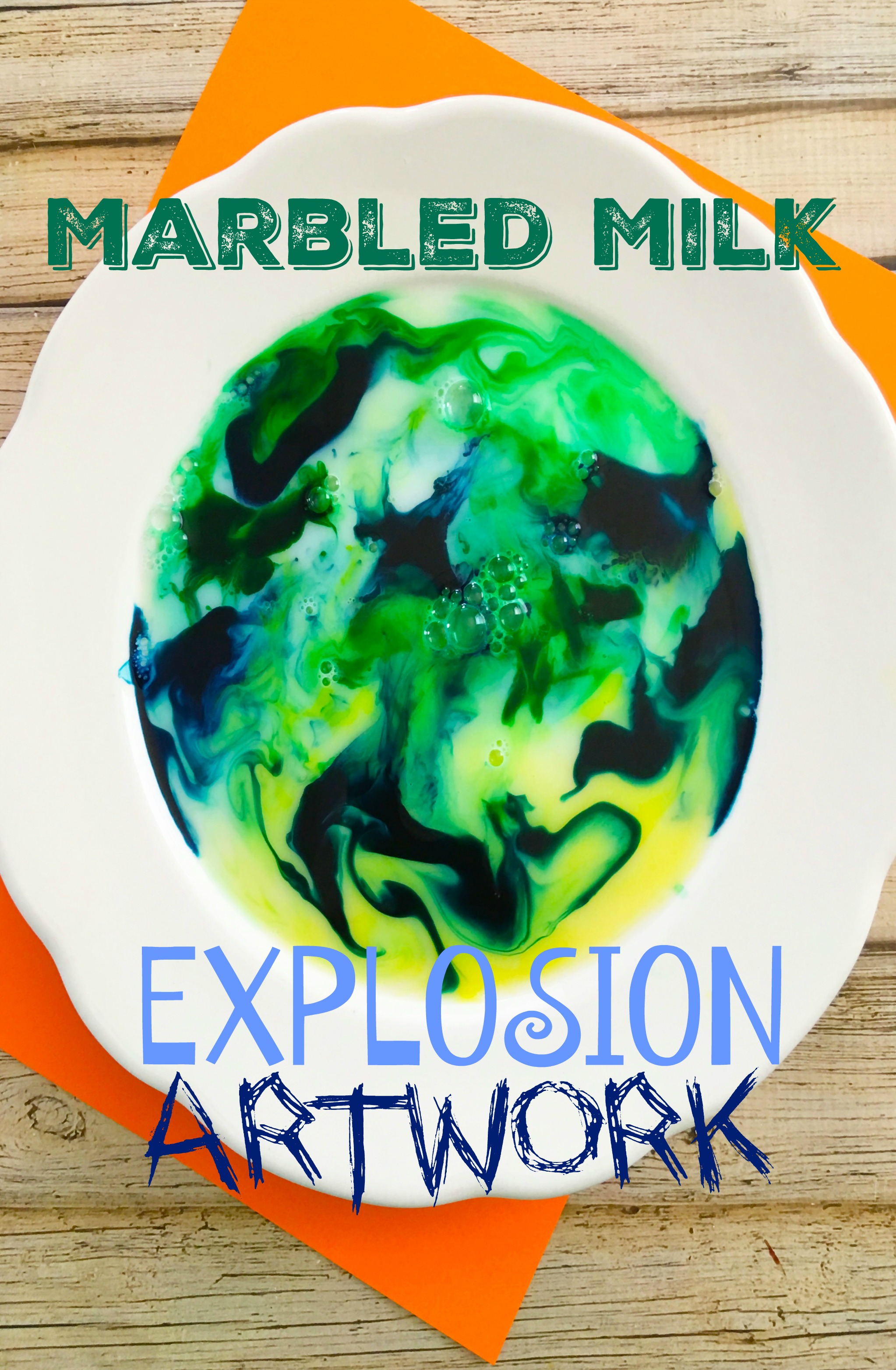 Marbled Milk Explosion Artwork Experiment