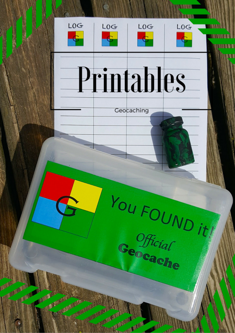 FREE Geocache Printable Logs & Signs + Recycling Container Ideas