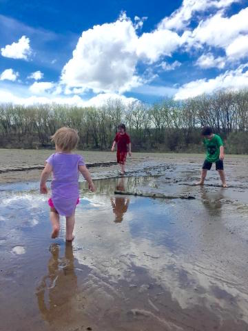 Keeping Hands Sanitized the Easy Way - Playing at the lake