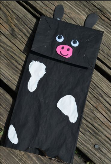 Farm Themed Brown Paper Bag Puppets for Preschool