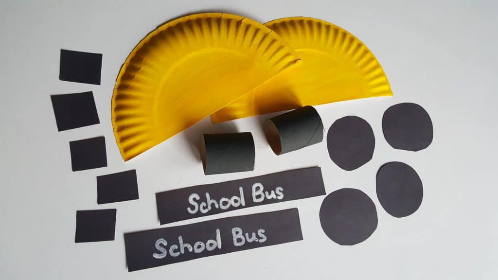Back to School Bus Paper Plate Craft for Kids