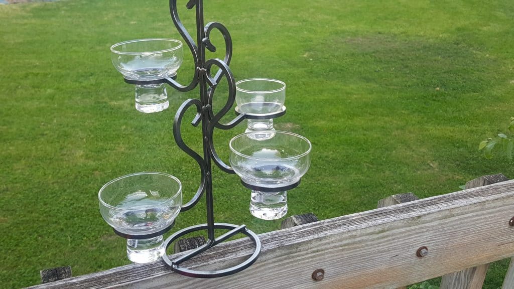 DIY Decorative Home Recycled Glam Bird Feeder