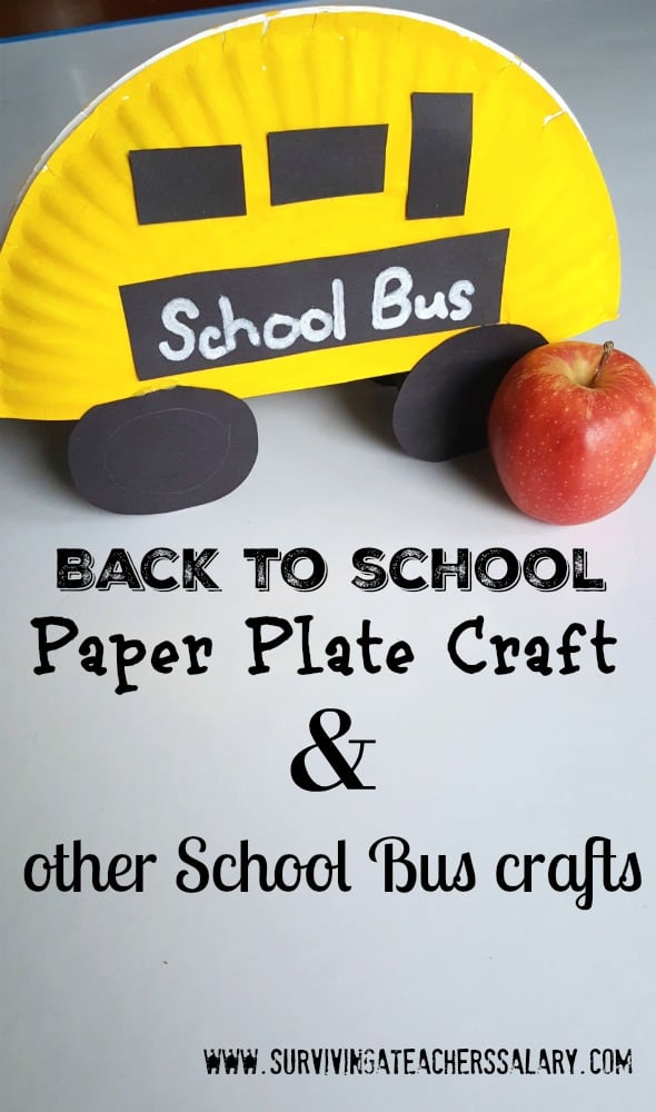 Back to School Bus Paper Plate Crafts for Kids