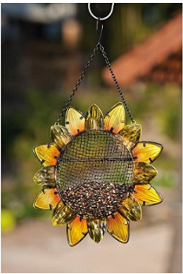 Metal Sunflower Bird Feeder