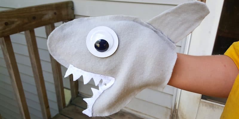 No Sew Shark Week Hand Puppet