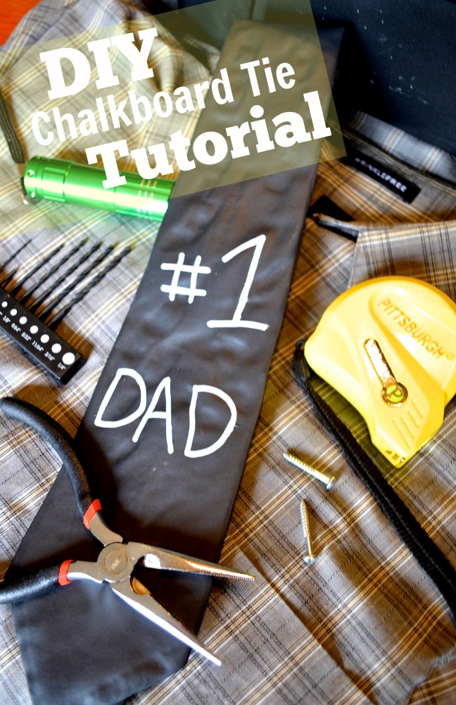 DIY Father's Day Chalkboard Tie Gift Tutorial