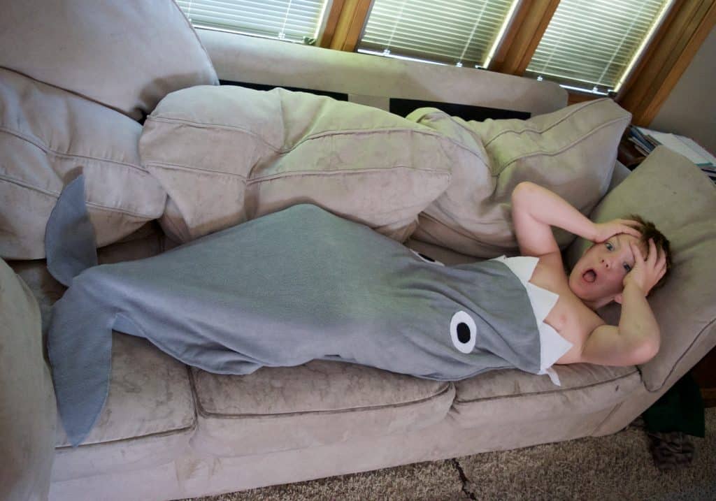 Make Your Own NO SEW Shark Blanket Tutorial