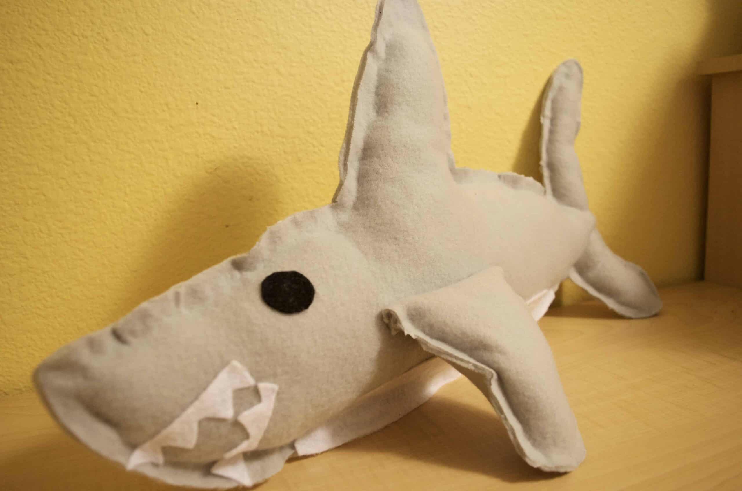 No Sew Shark Week Plush Toy Tutorial with Printable Template