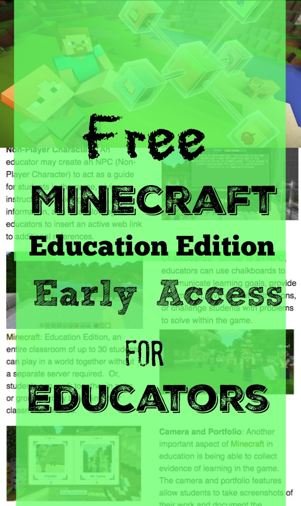 FREE Minecraft Education Edition Early Access for Teachers