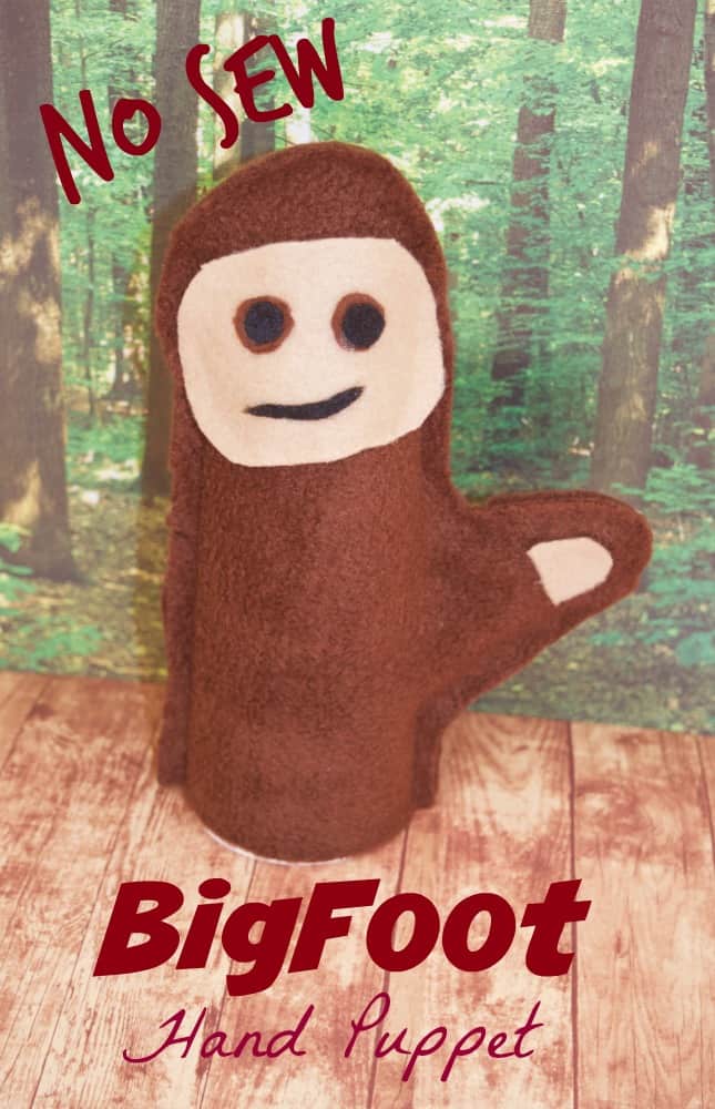 No Sew Bigfoot Hand Puppet