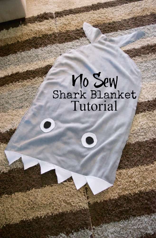 NO SEW Shark Blanket Tutorial