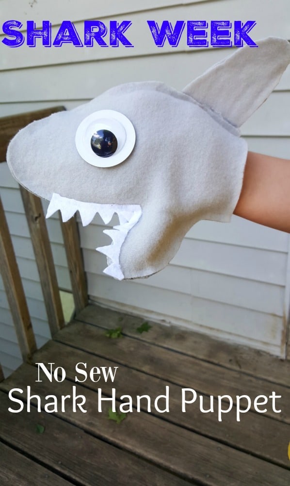 No Sew Shark Week Hand Puppet