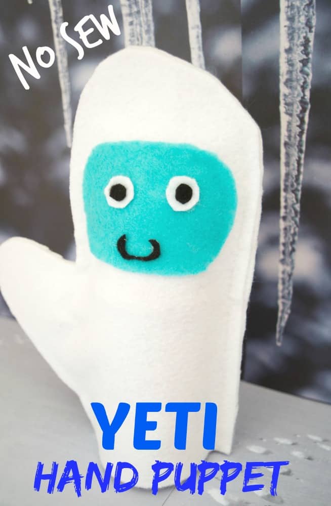 no sew yeti hand puppet tutorial