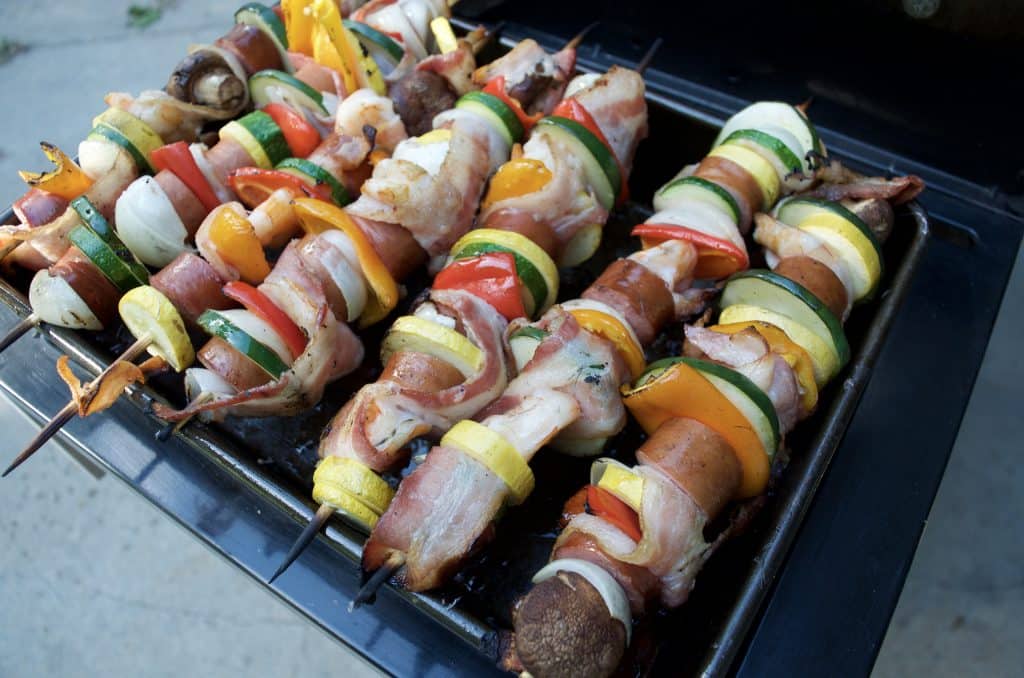 Hearty Sausage & Shrimp Kabobs Recipe