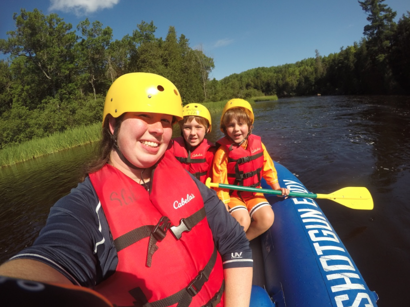 white water rafting with kids