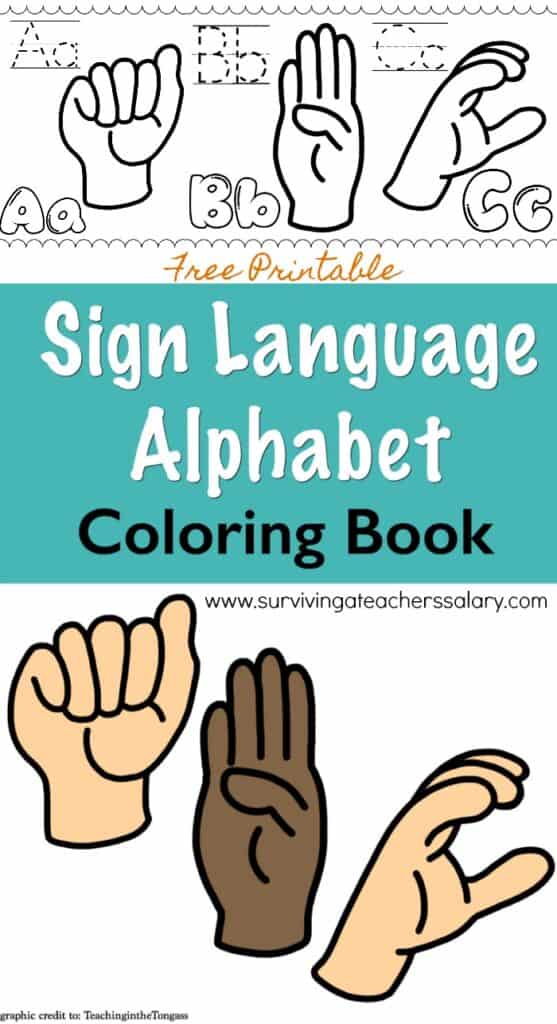 Sign Language Coloring Book 