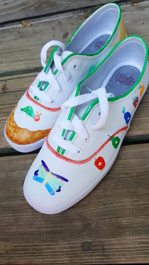 DIY The Very Hungry Caterpillar Shoes Tutorial