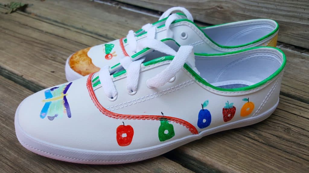 DIY The Very Hungry Caterpillar Shoes Tutorial