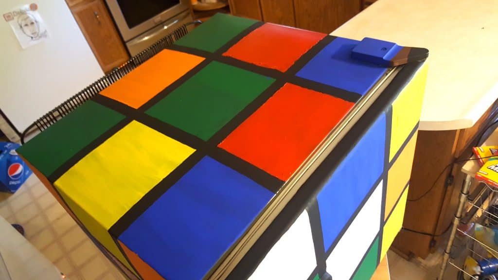 finished Rubik's Cube Fridge 