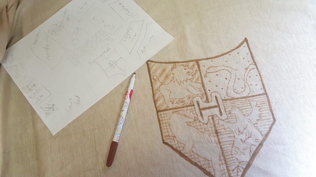 DIY Harry Potter Marauder's Map Christmas Tree Skirt Tutorial