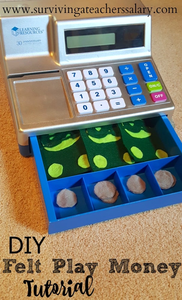 DIY No Sew Felt Play Money Tutorial