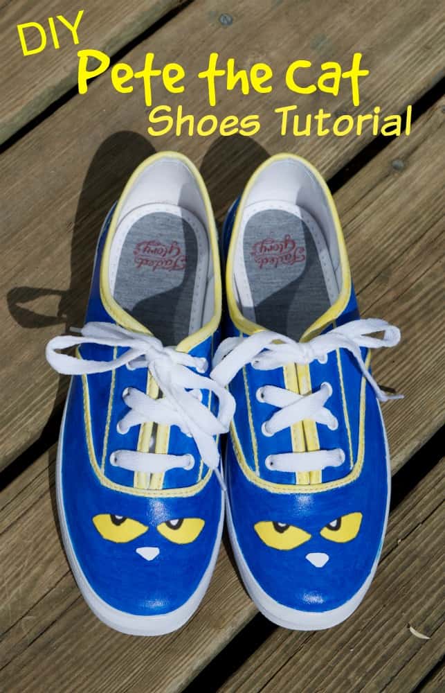 DIY Pete the Cat Shoes Tutorial Children's Book Fashion