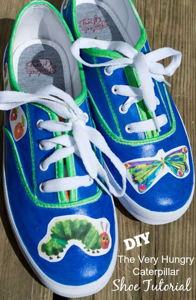 DIY The Very Hungry Caterpillar Shoes Children's Book Fashion Tutorial