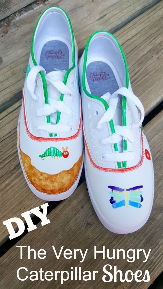 DIY The Very Hungry Caterpillar Shoes Tutorial